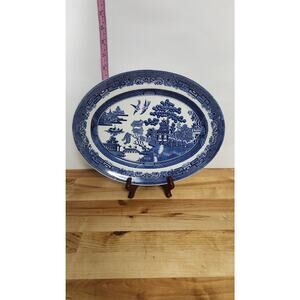 Vintage Johnson Bros. 12 inch Blue Willow Oval Platter